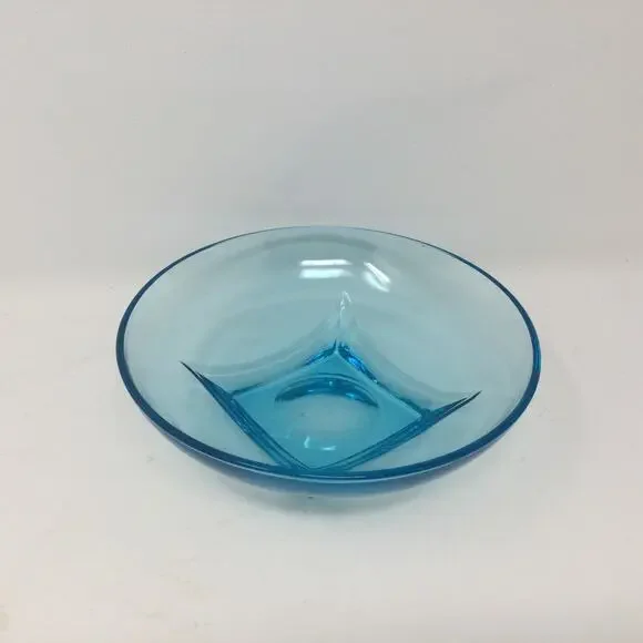 Hazel Ware 7 Pc Capri Colonial Azure Blue Salad Bowl Set Mid Century